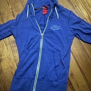 Nike Blue Zip-Up Hoodie